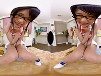 Japanese Virtual Reality solo masturbation scene